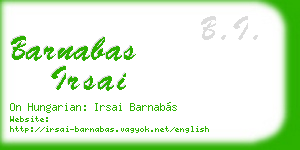 barnabas irsai business card